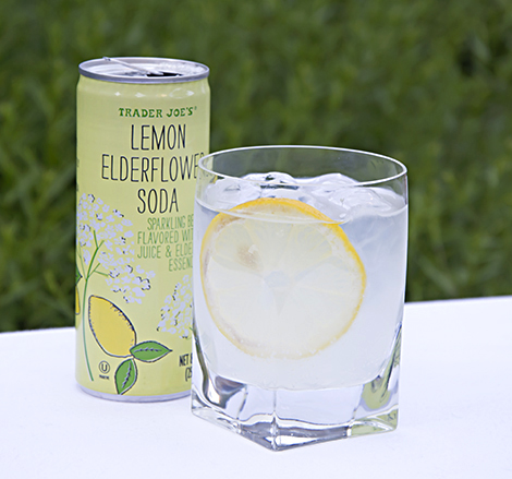 Cocktail in a can: just add gin to Trader Joe’s Lemon Elderflower Soda ...
